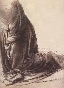 Knieened figure in Draperie, LEONARDO da Vinci